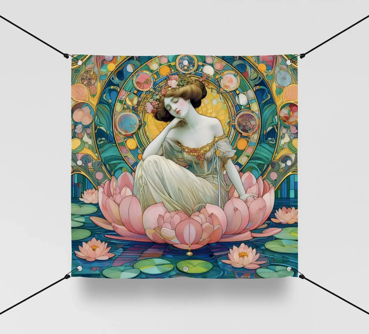 Ninfea telo in pvc da Art-Nouveau-Dsg