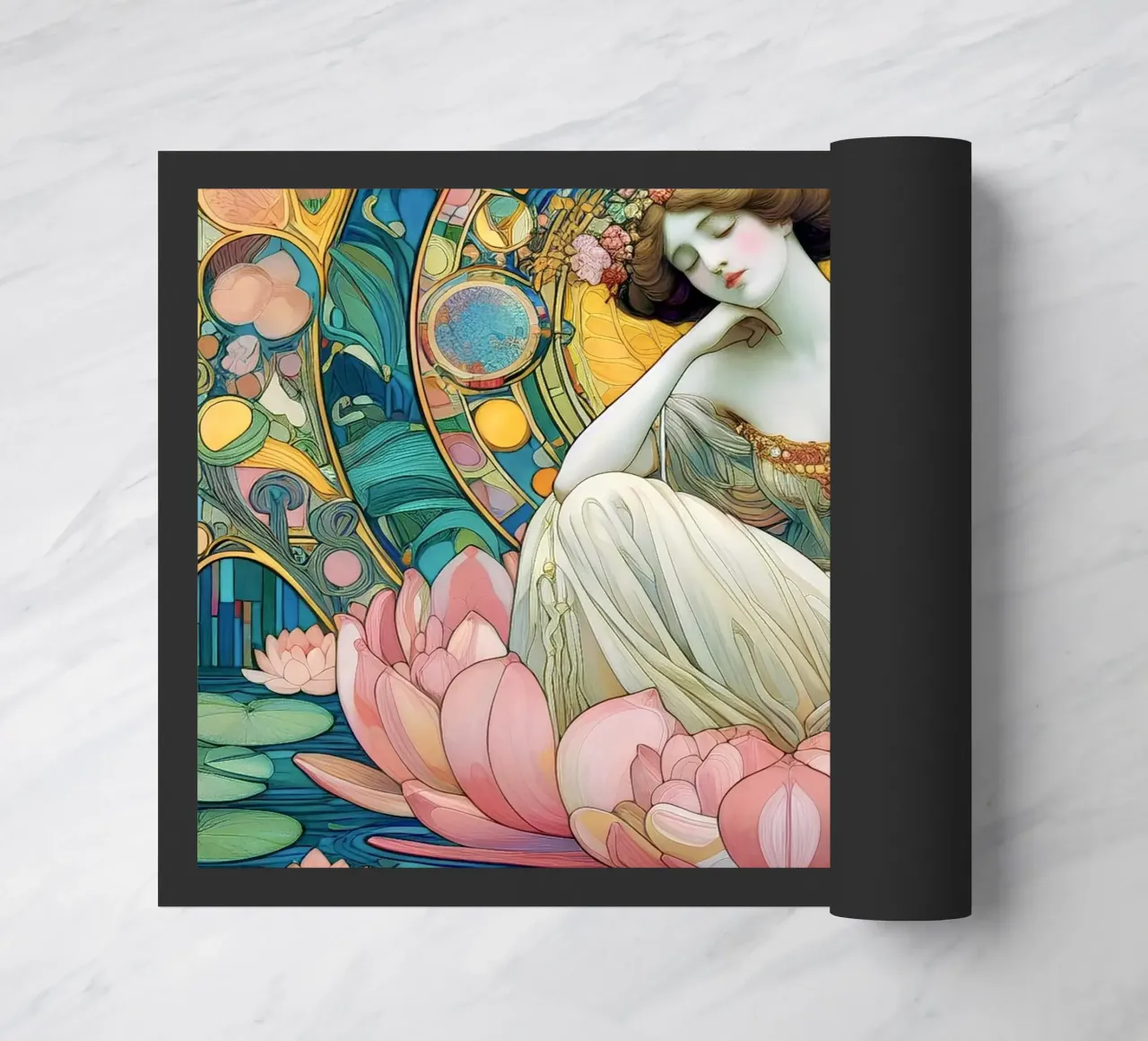 Water lily doormat by Art-Nouveau-Dsg