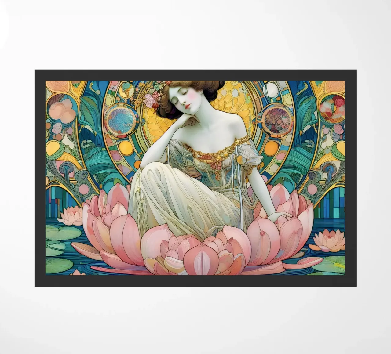 Water lily doormat by Art-Nouveau-Dsg