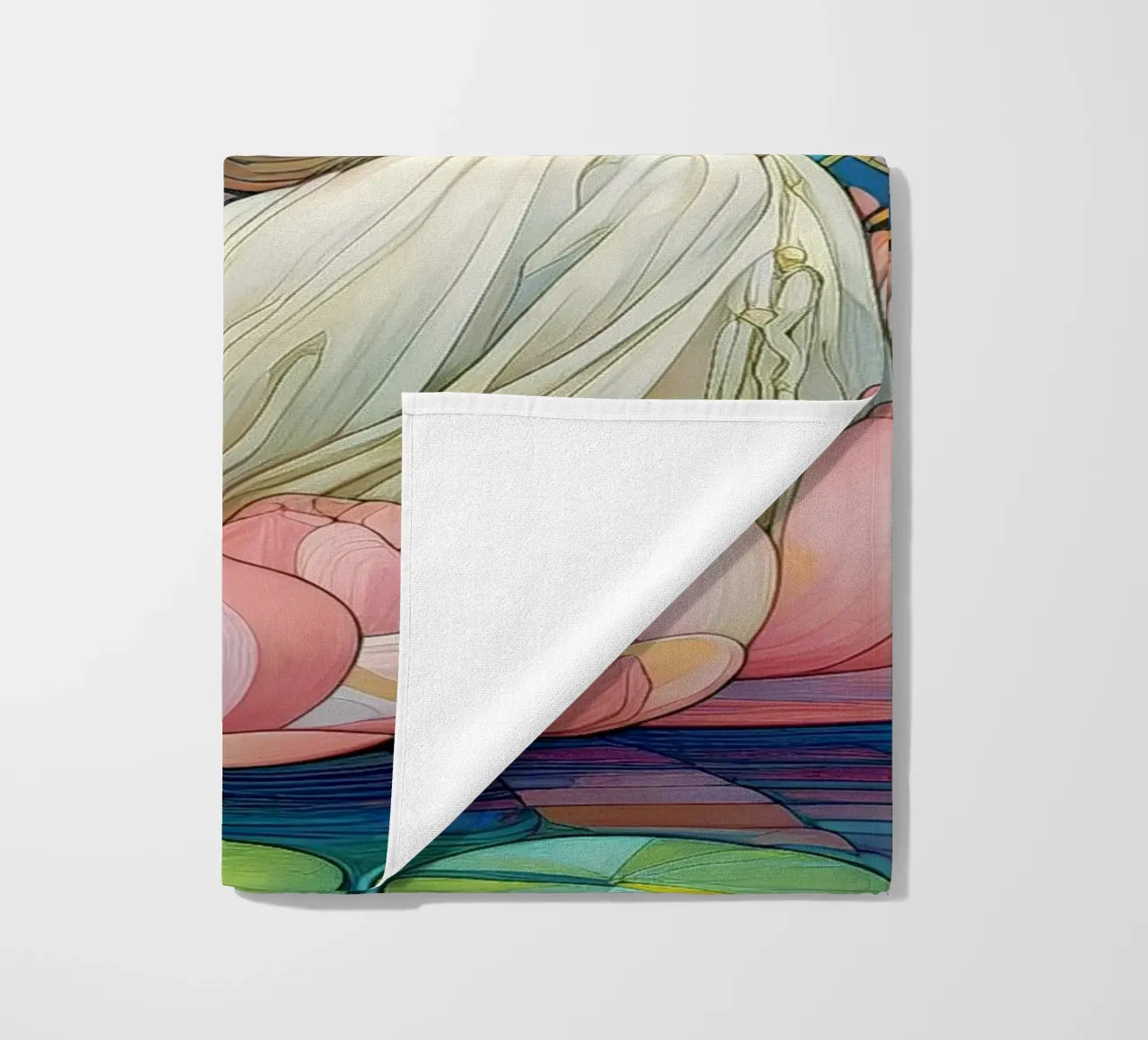 Seerose Strandtuch von Art-Nouveau-Dsg