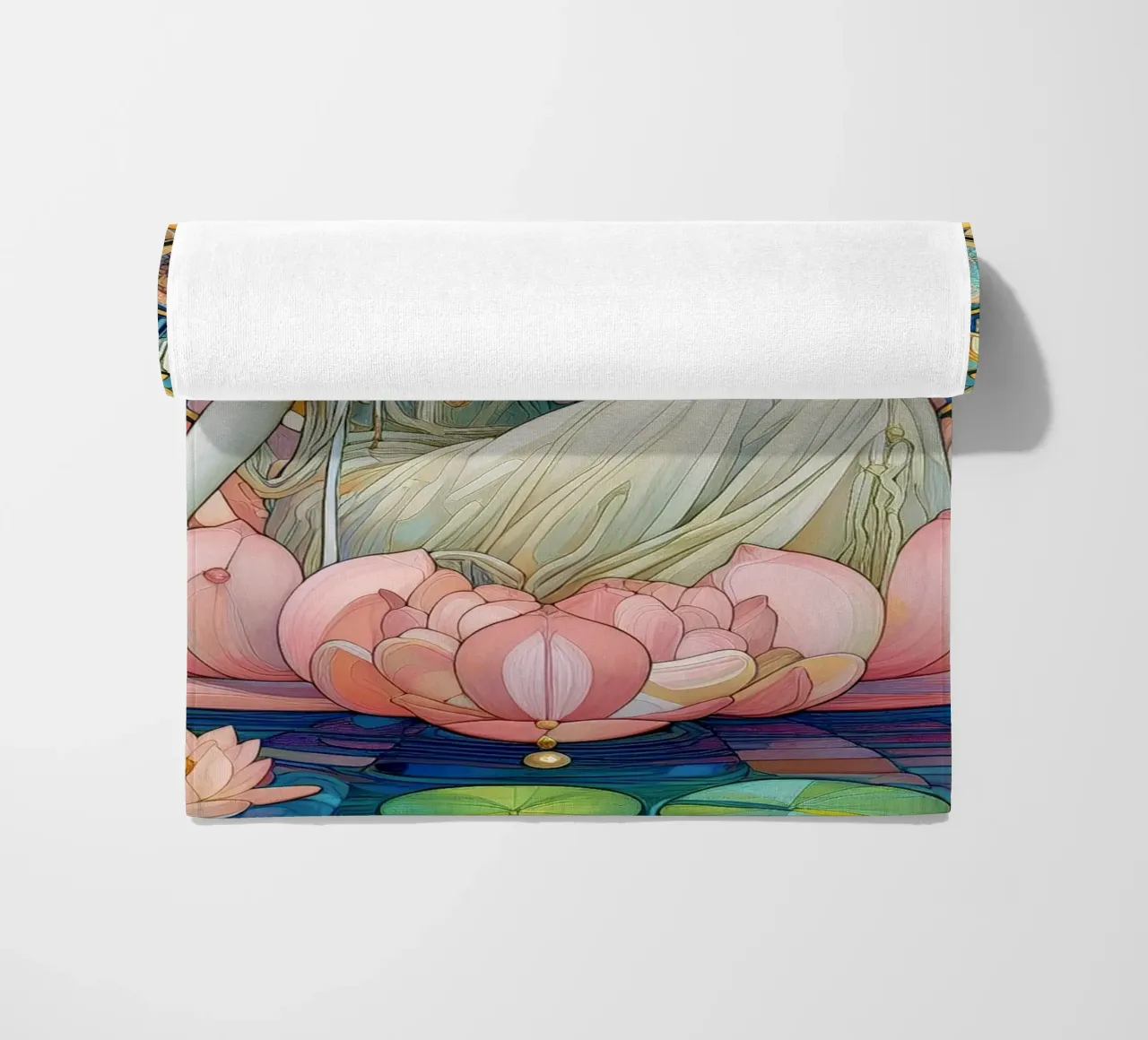 Seerose Strandtuch von Art-Nouveau-Dsg