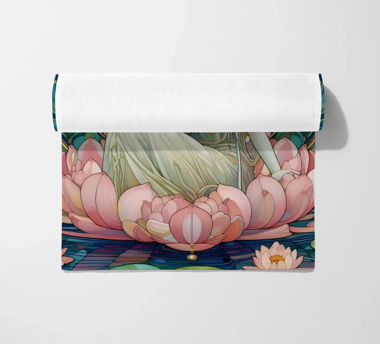 Seerose Strandtuch von Art-Nouveau-Dsg
