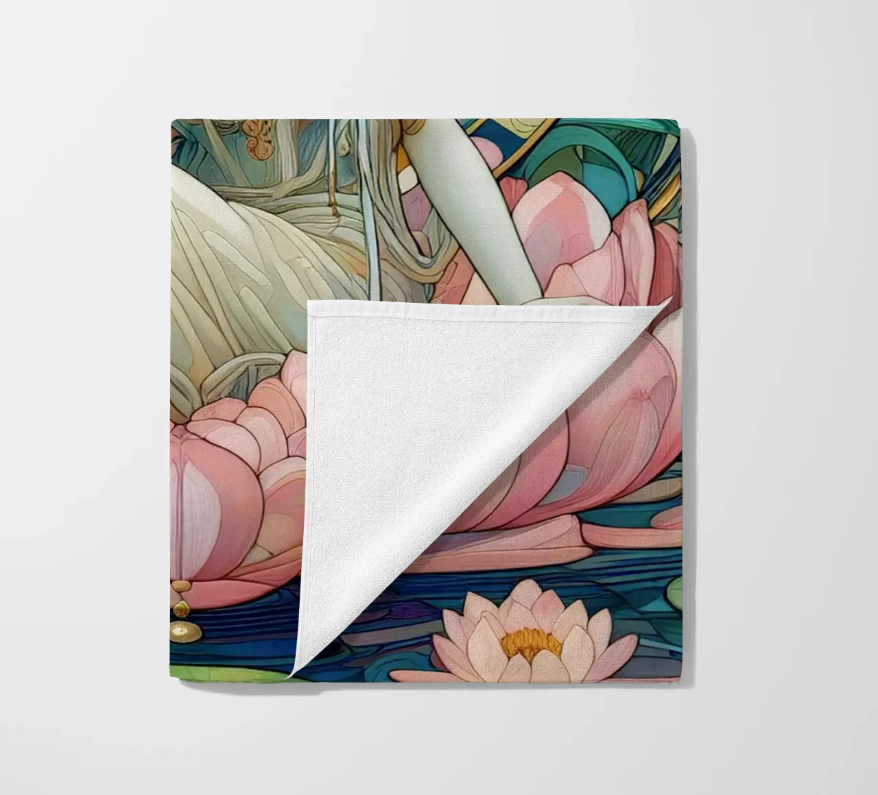 Seerose Strandtuch von Art-Nouveau-Dsg