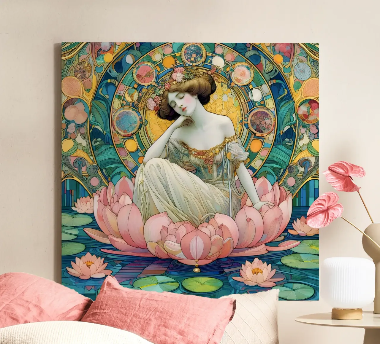 Ninfea tela da Art-Nouveau-Dsg