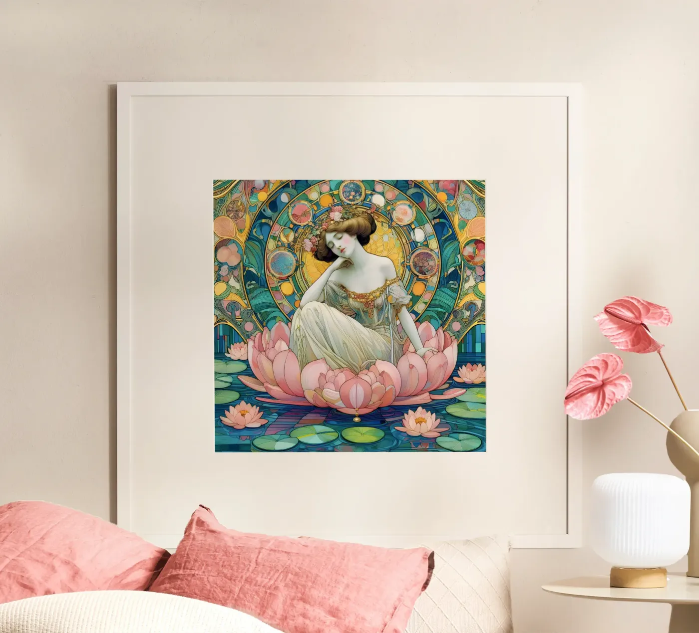 Ninfea poster da Art-Nouveau-Dsg