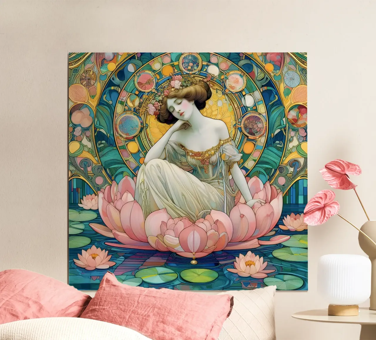 Ninfea poster da Art-Nouveau-Dsg