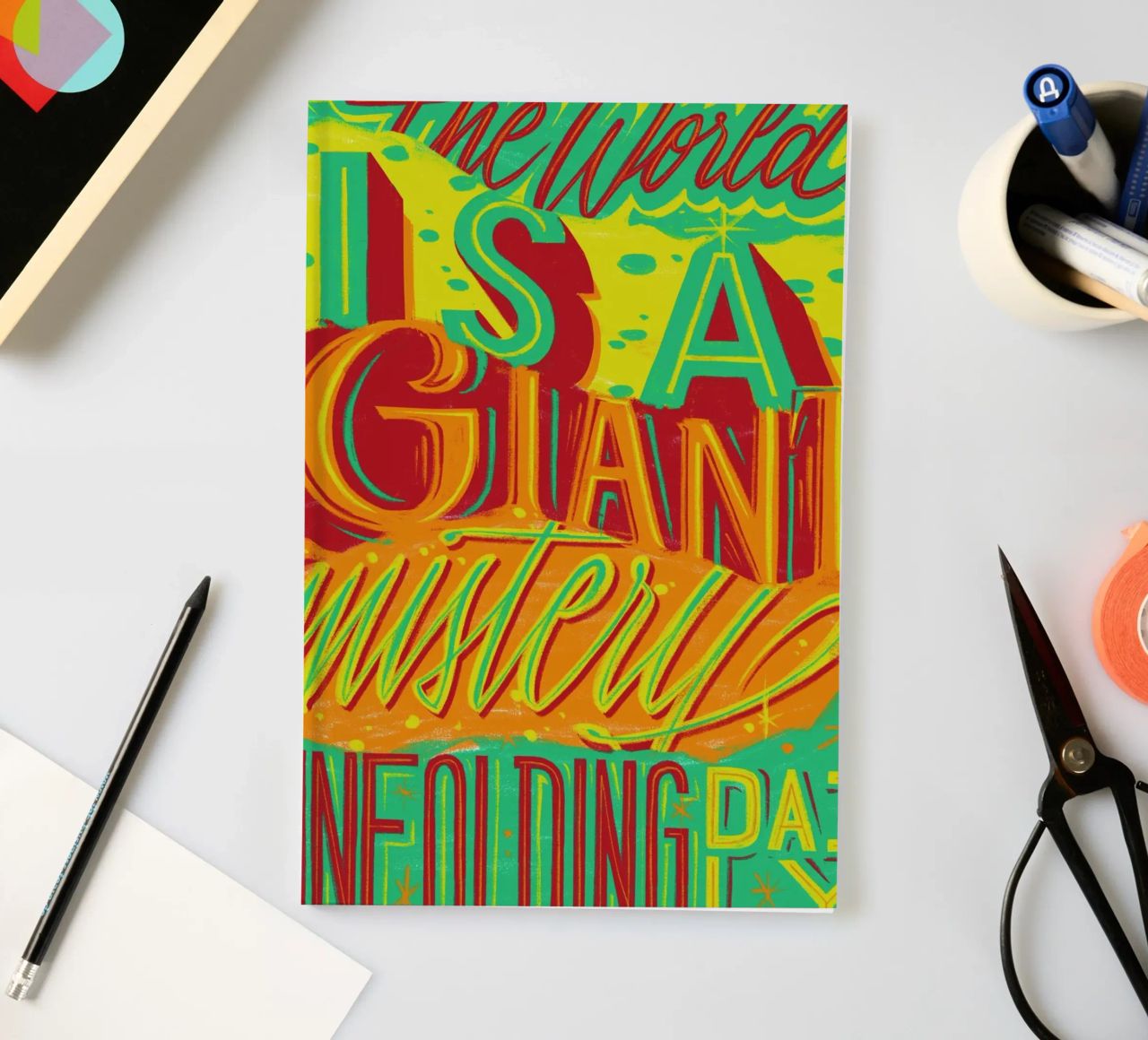 The world is a giant mistery unfolding daily carnet de notes de Glettering