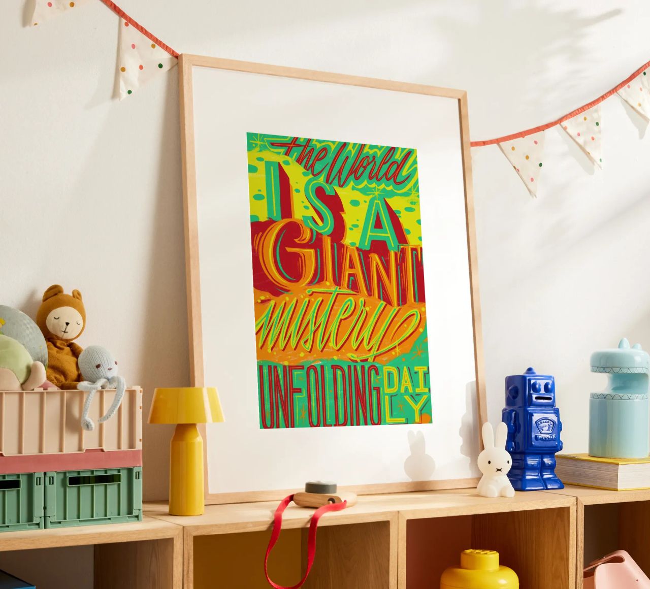 The world is a giant mistery unfolding daily Poster von Glettering