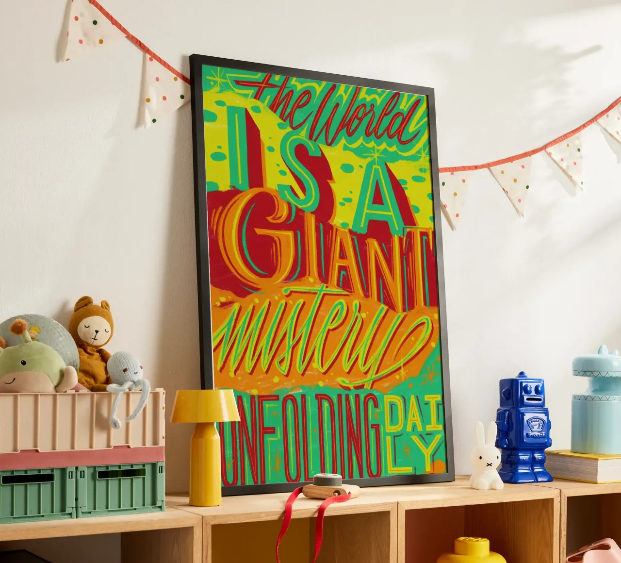 The world is a giant mistery unfolding daily poster da Glettering