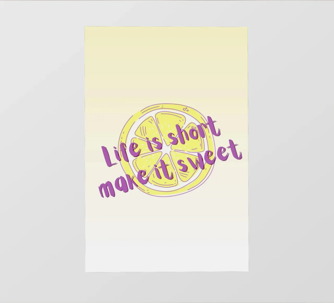 La vie est courte, rendez-la douce bâche pvc de ArtDesign by KBK