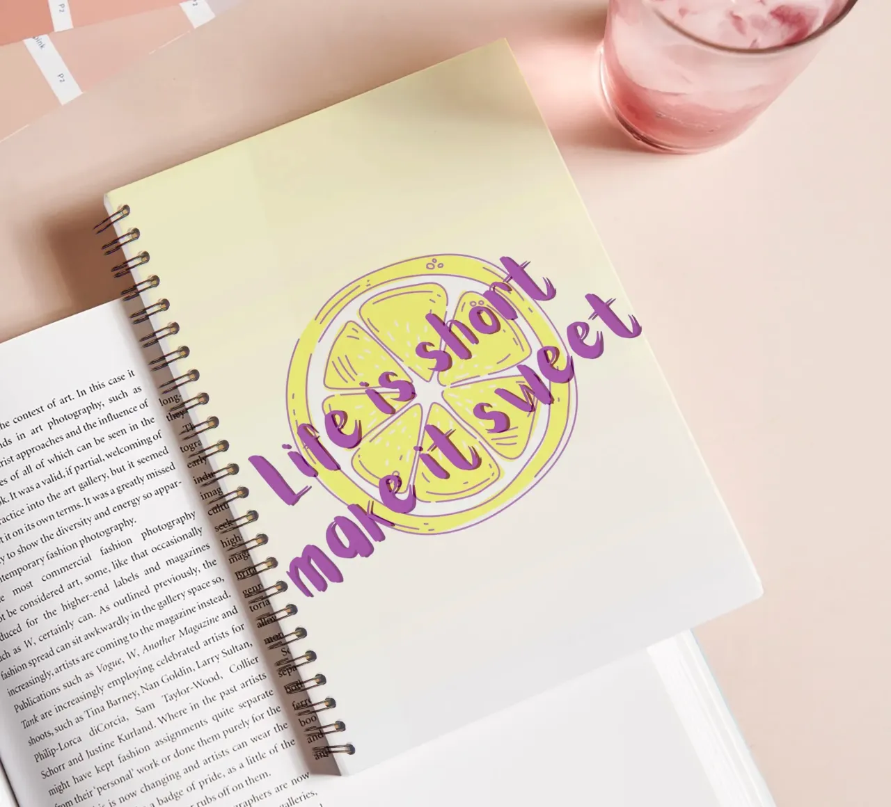 La vie est courte, rendez-la douce carnet à spirale de ArtDesign by KBK