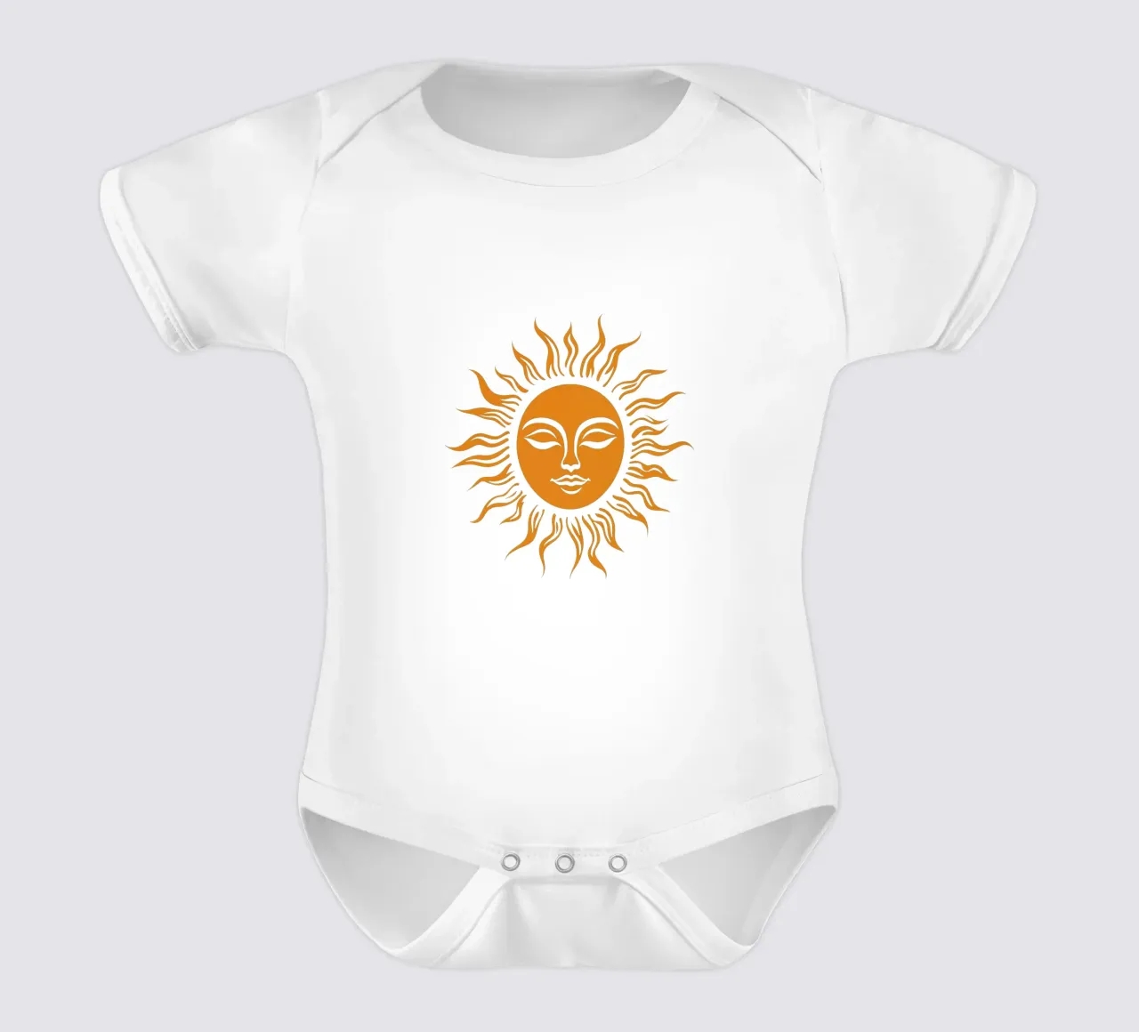 Logo del sole femminile e amichevole body neonato maniche corte da Autofocus