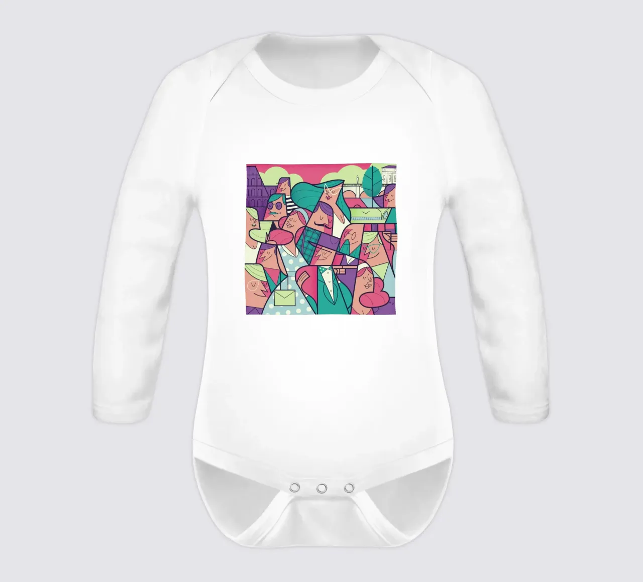 Dolce Vita body neonato maniche lunghe da Ale Giorgini