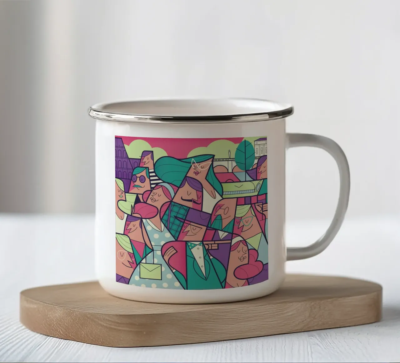 Dolce Vita tazza in smalto da Ale Giorgini
