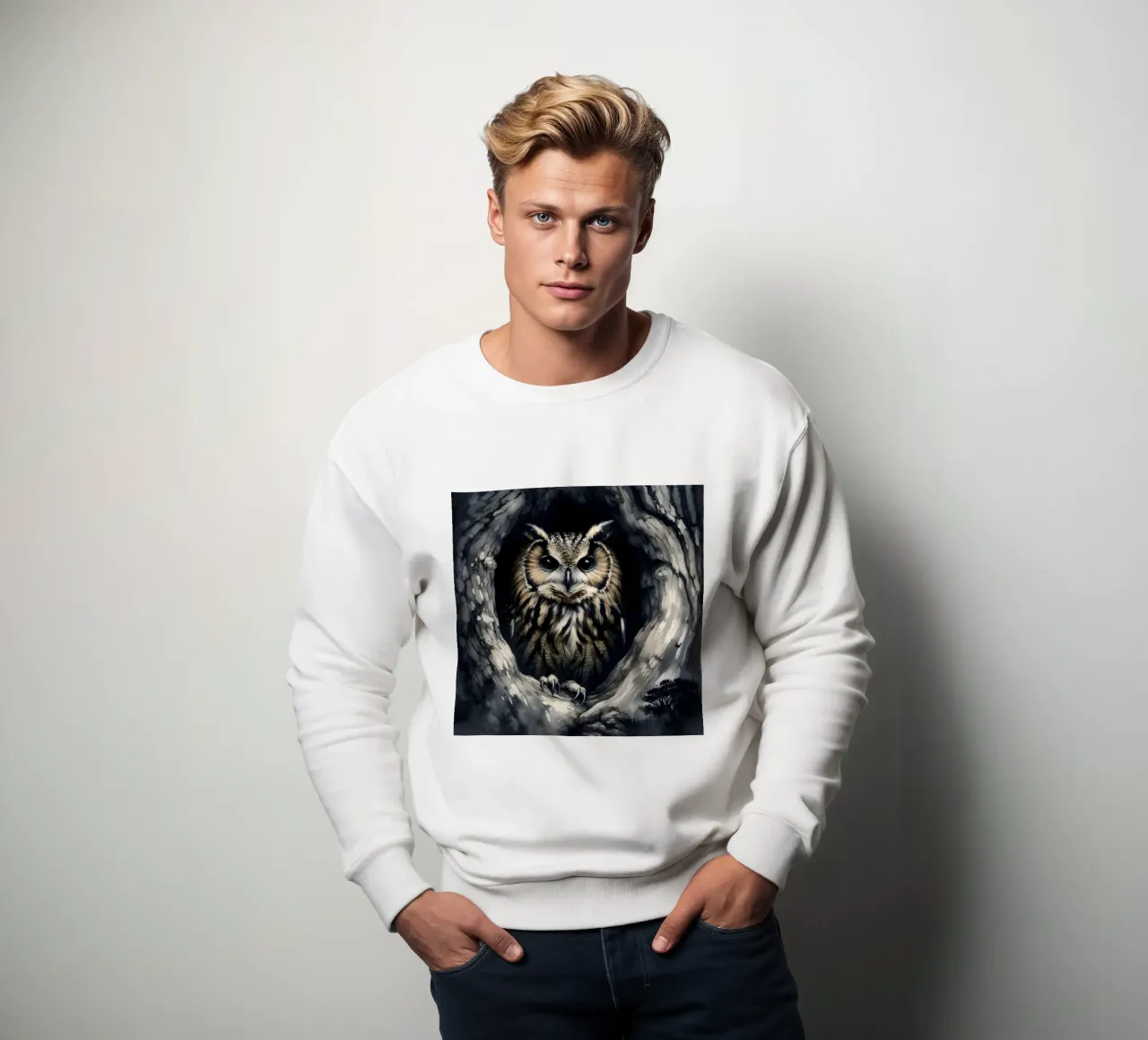 Gufo nella foresta felpa da ARTOMATIC