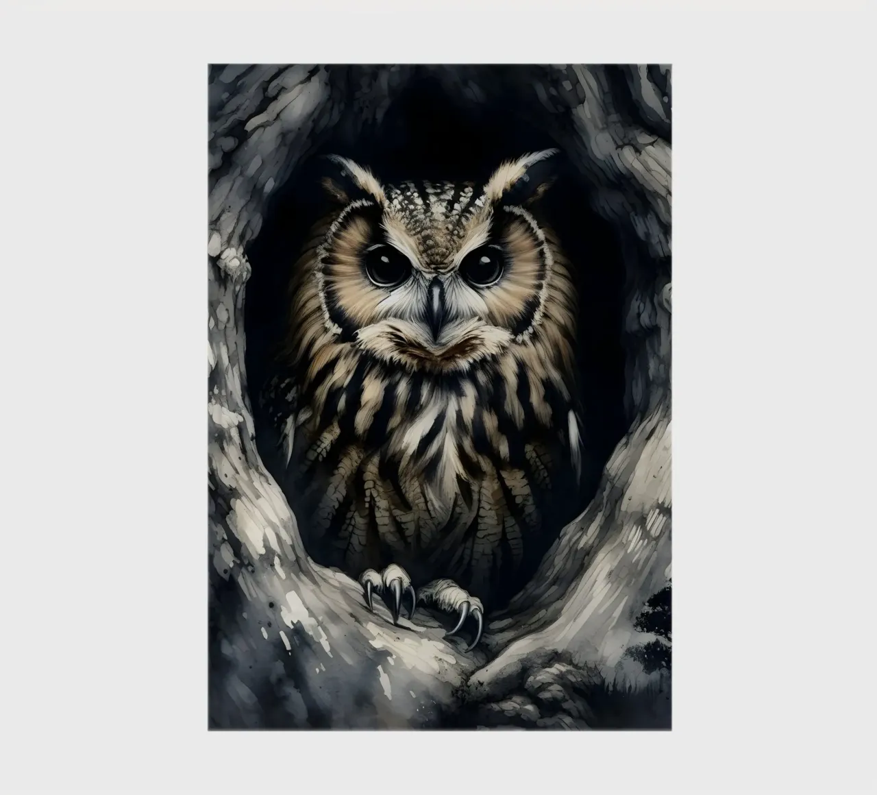Owl In Forest notebook by ARTOMATIC