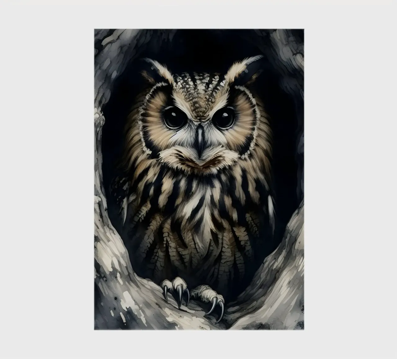 Owl In Forest notebook by ARTOMATIC