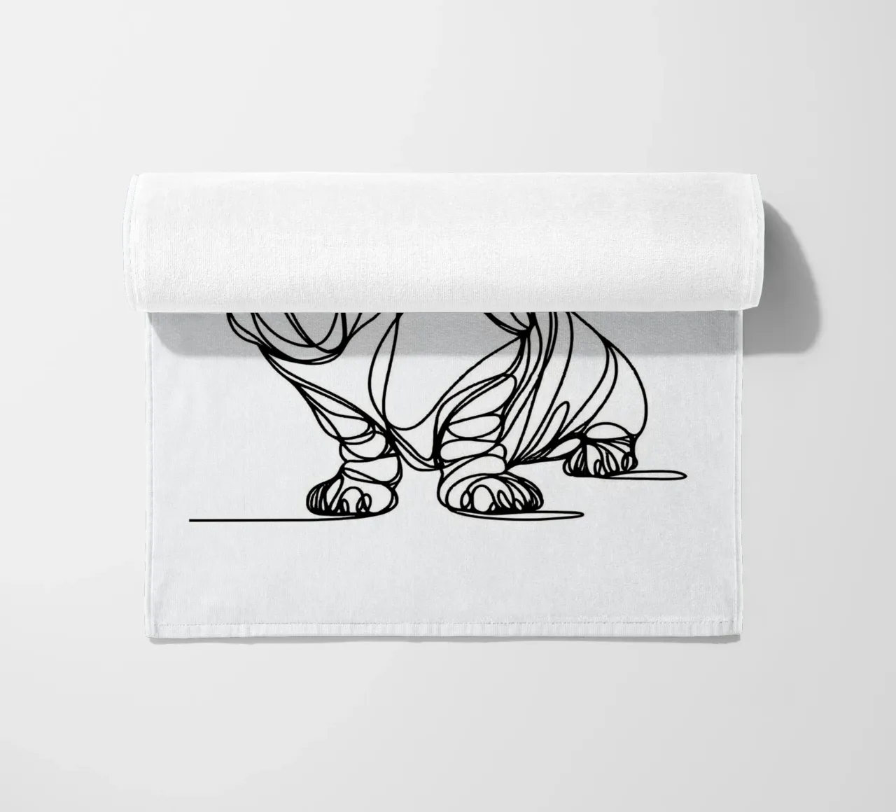 Basset Hound Line Art telo mare da WijdevenDesign