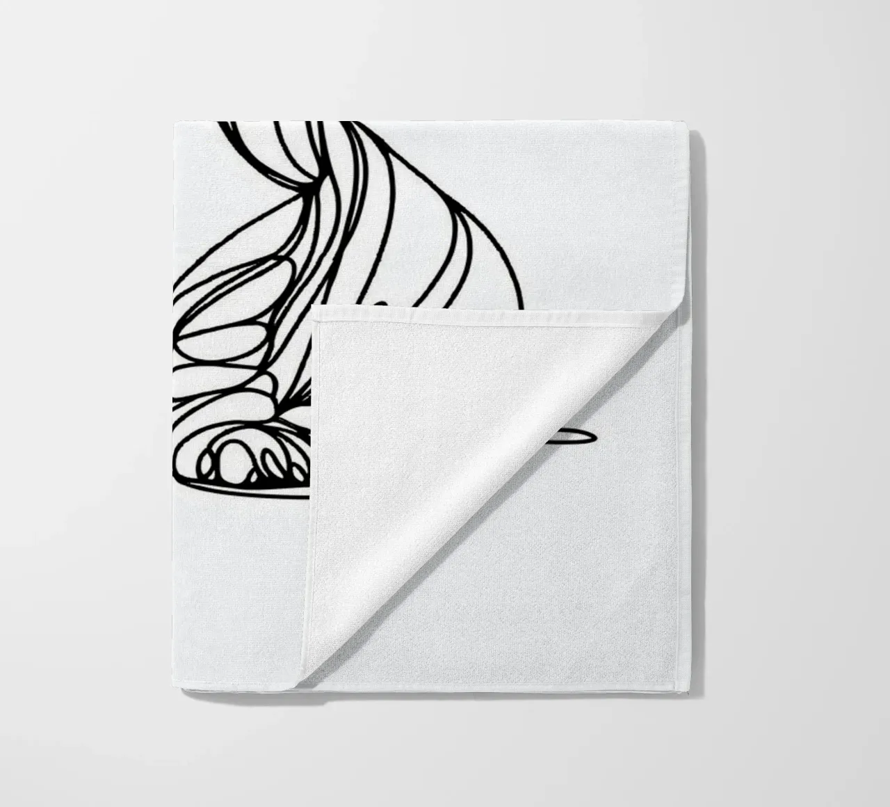 Basset Hound Line Art telo mare da WijdevenDesign