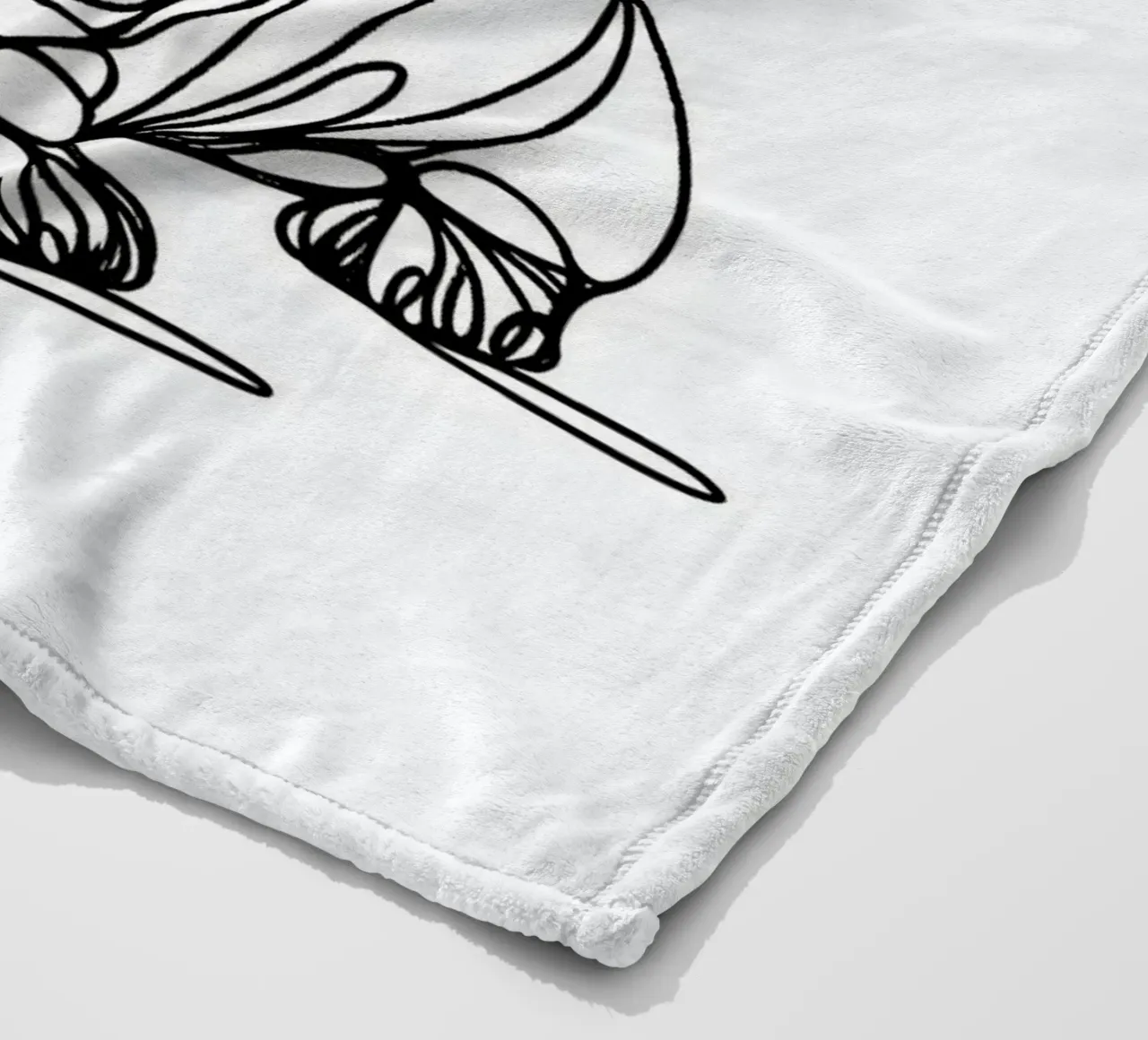 Basset Hound Line Art coperta in pile da WijdevenDesign