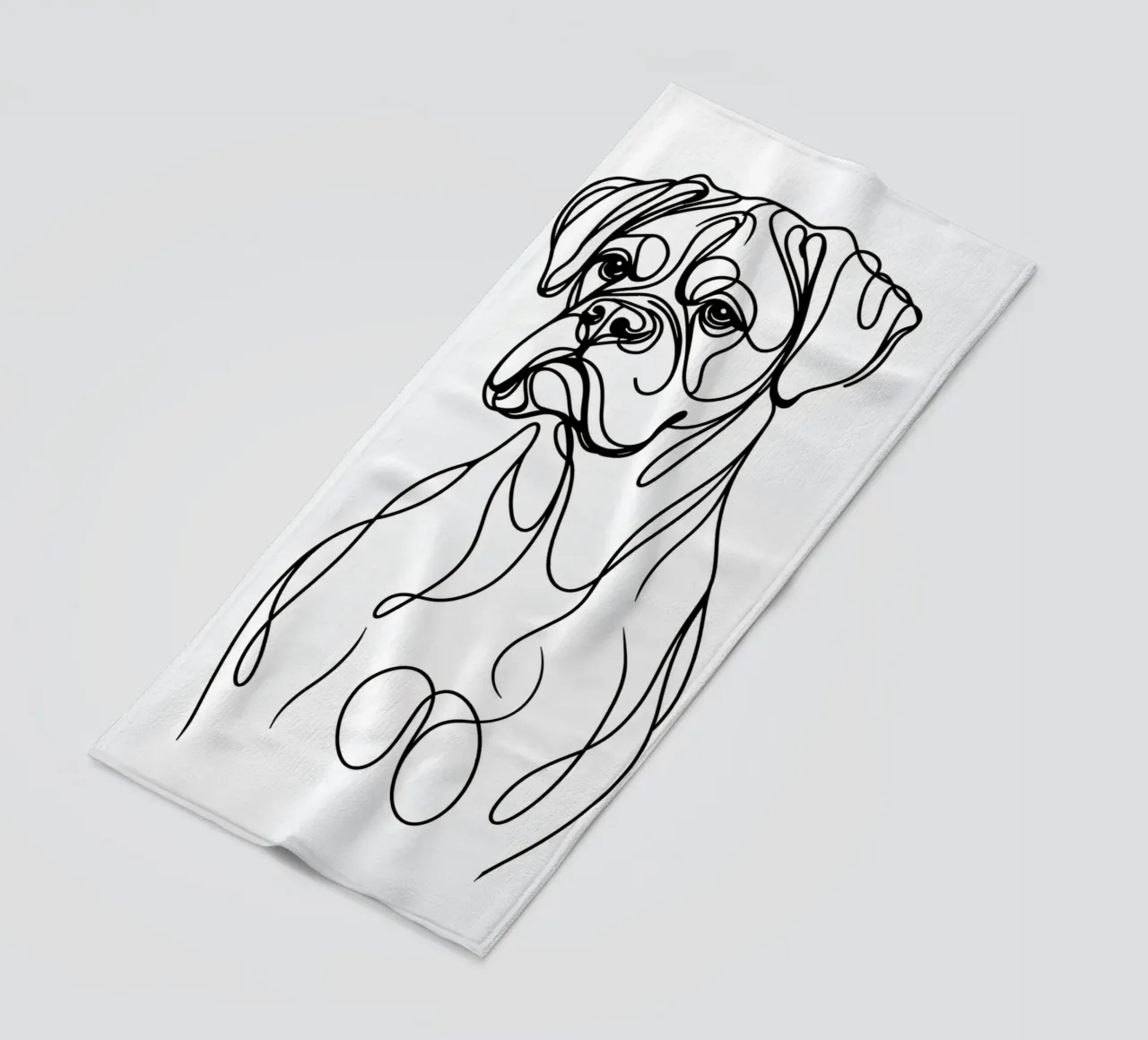 Cane Boxer Line Art telo mare da WijdevenDesign
