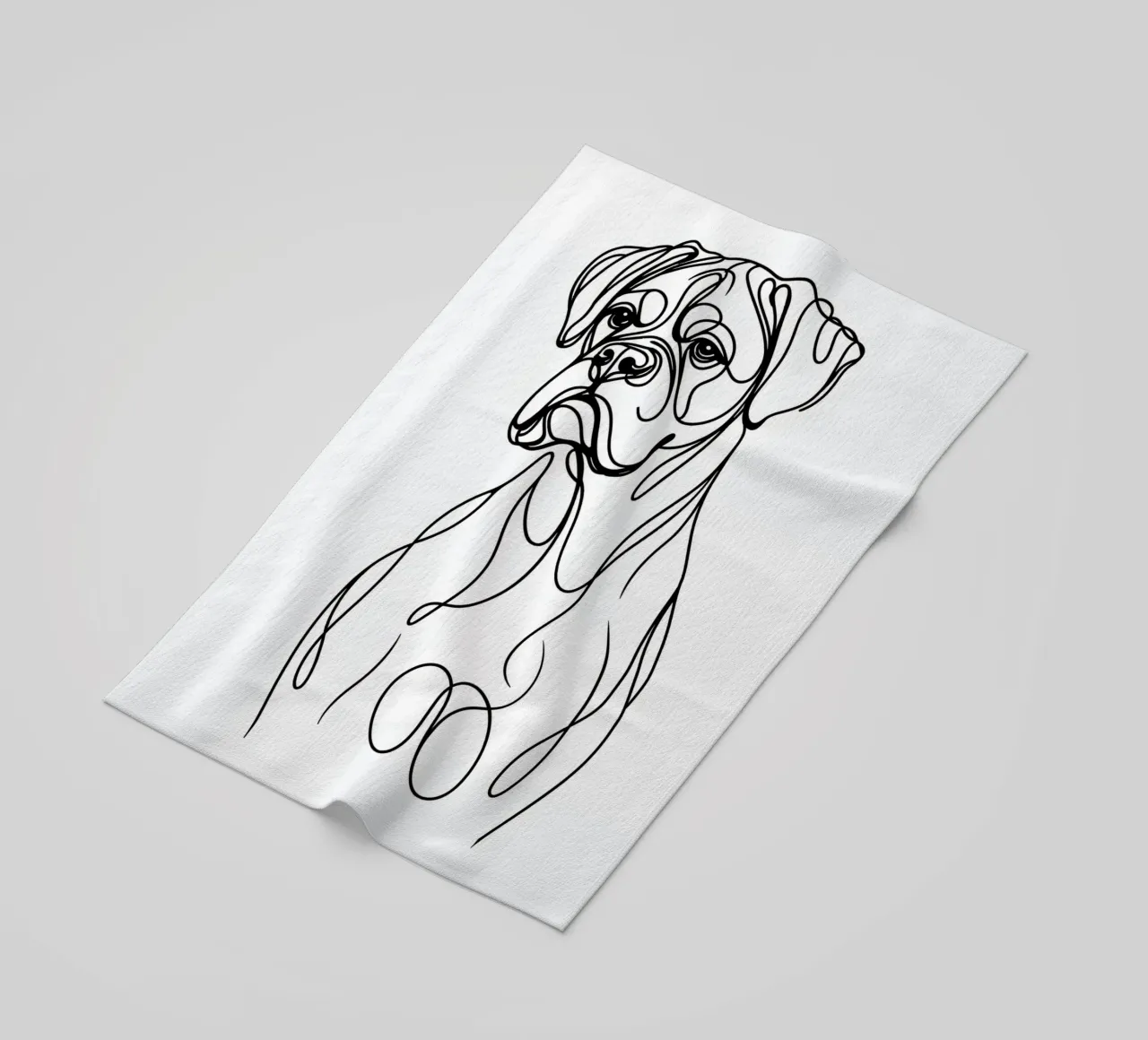 Cane Boxer Line Art telo mare da WijdevenDesign
