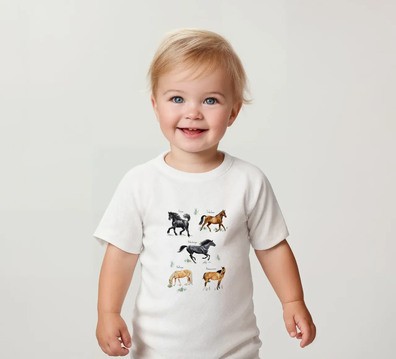 Cavalli e pony n. 02 maglietta neonato da Moonlit Illustrations