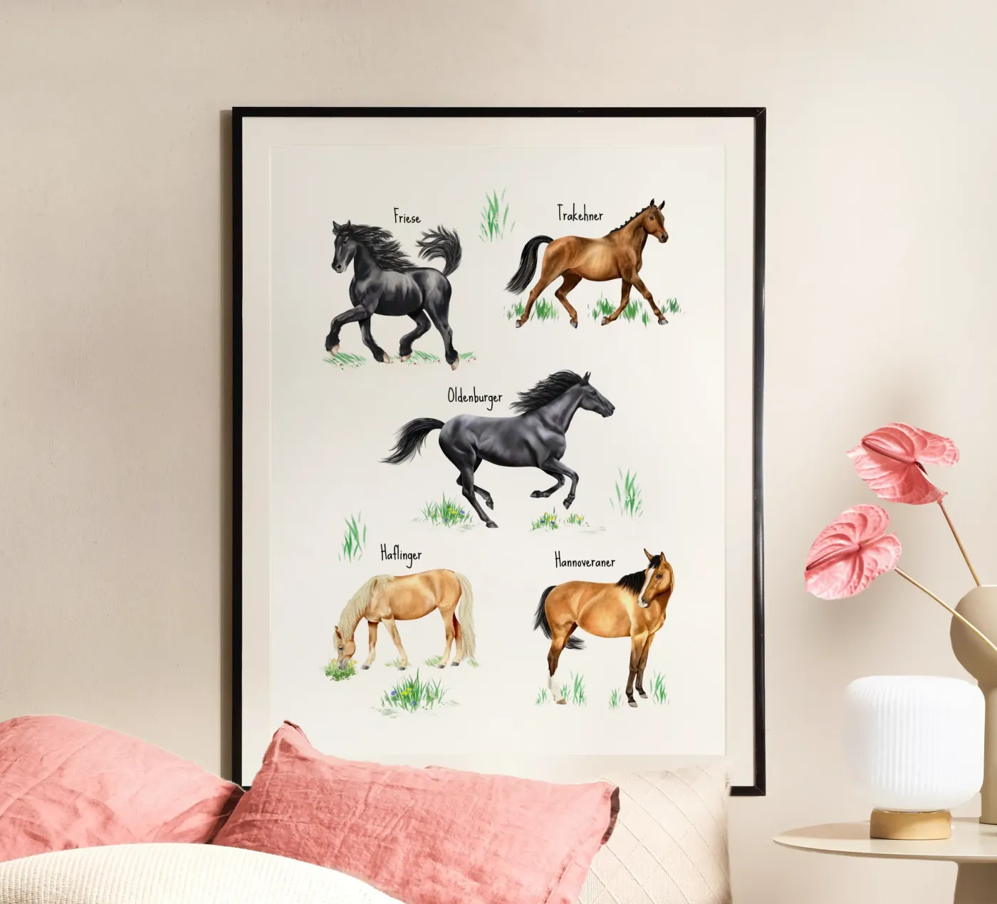 Cavalli e pony n. 02 poster da Moonlit Illustrations