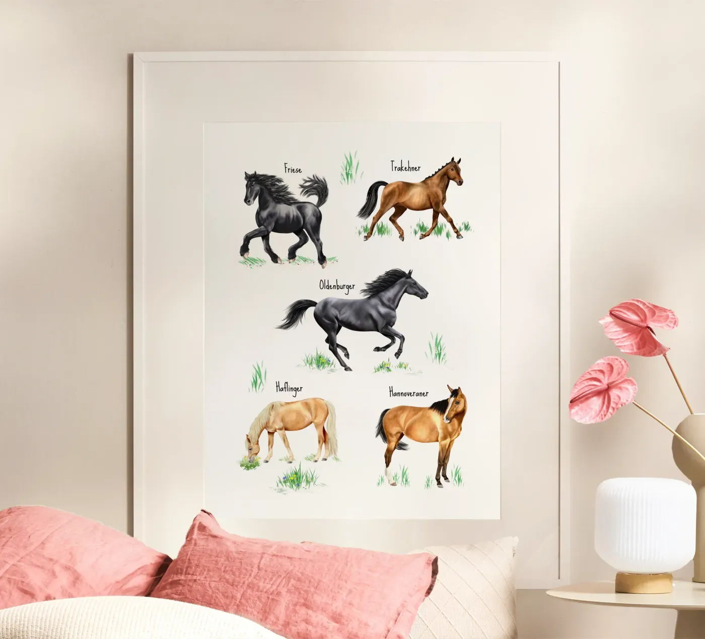 Cavalli e pony n. 02 poster da Moonlit Illustrations