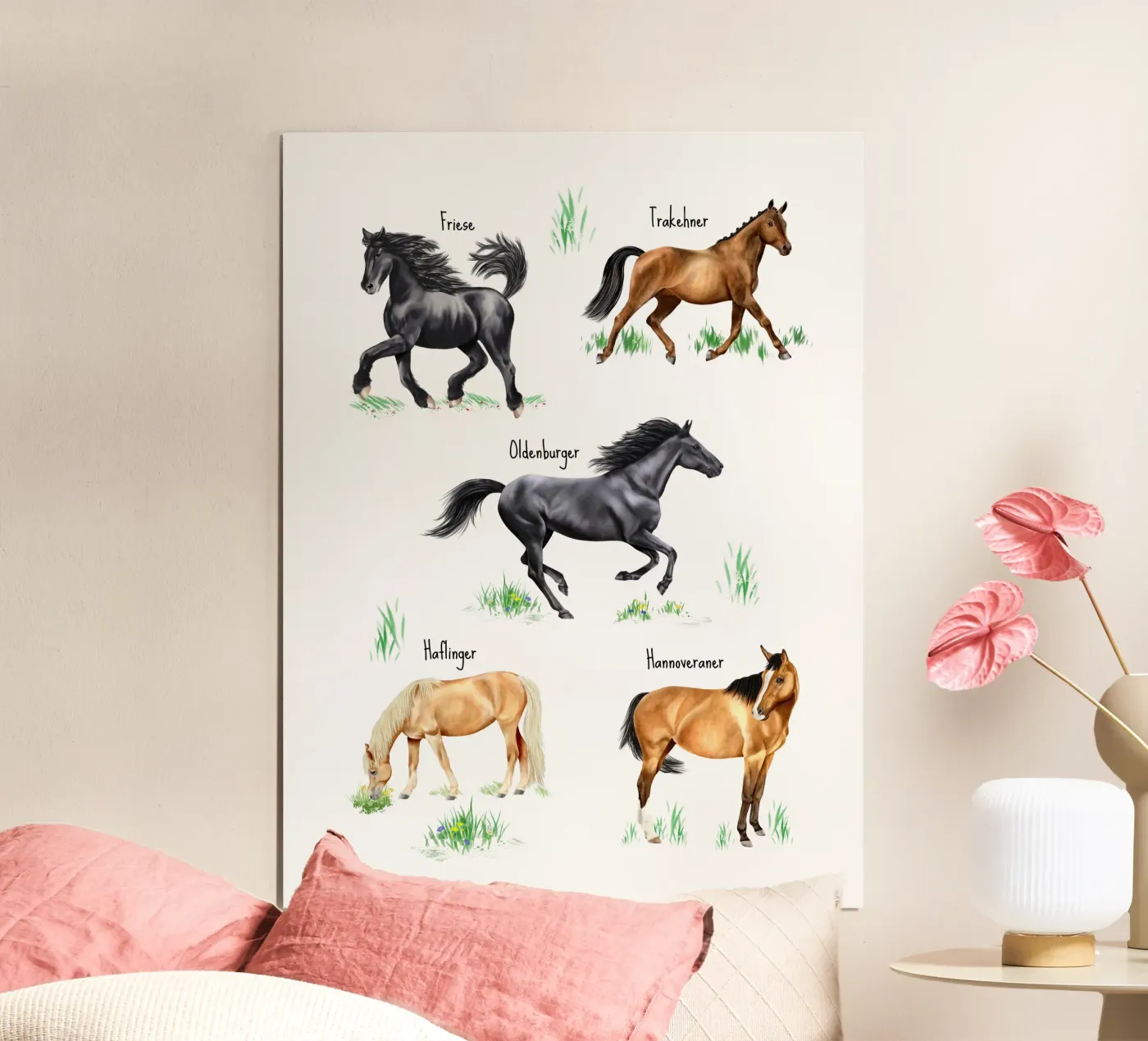 Cavalli e pony n. 02 poster da Moonlit Illustrations