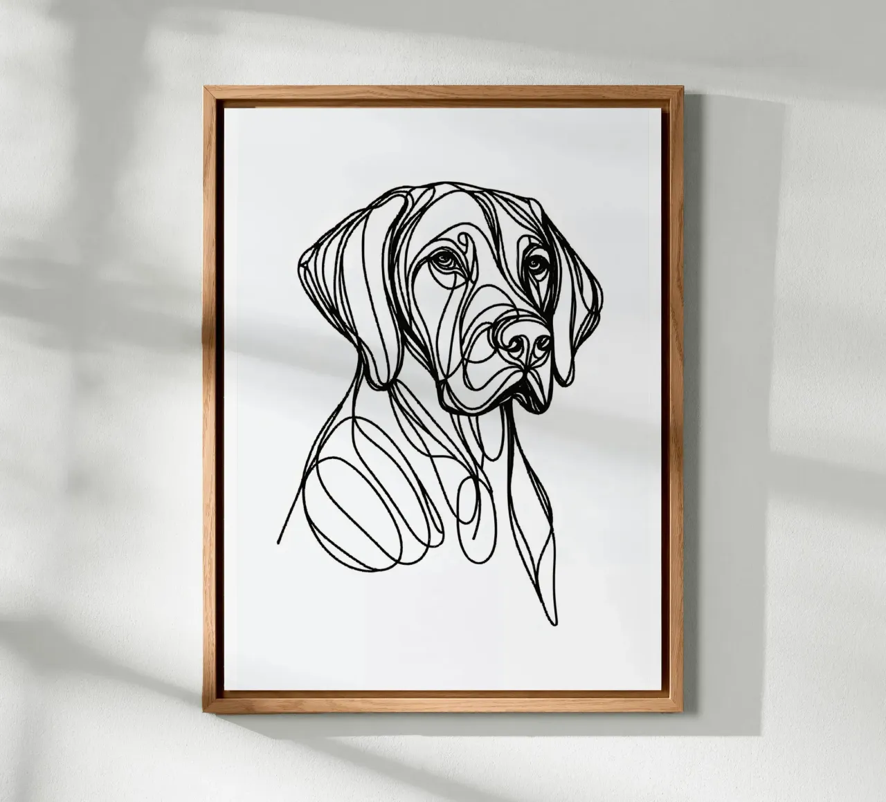 Cane tedesco Line Art alluminio dibond da WijdevenDesign