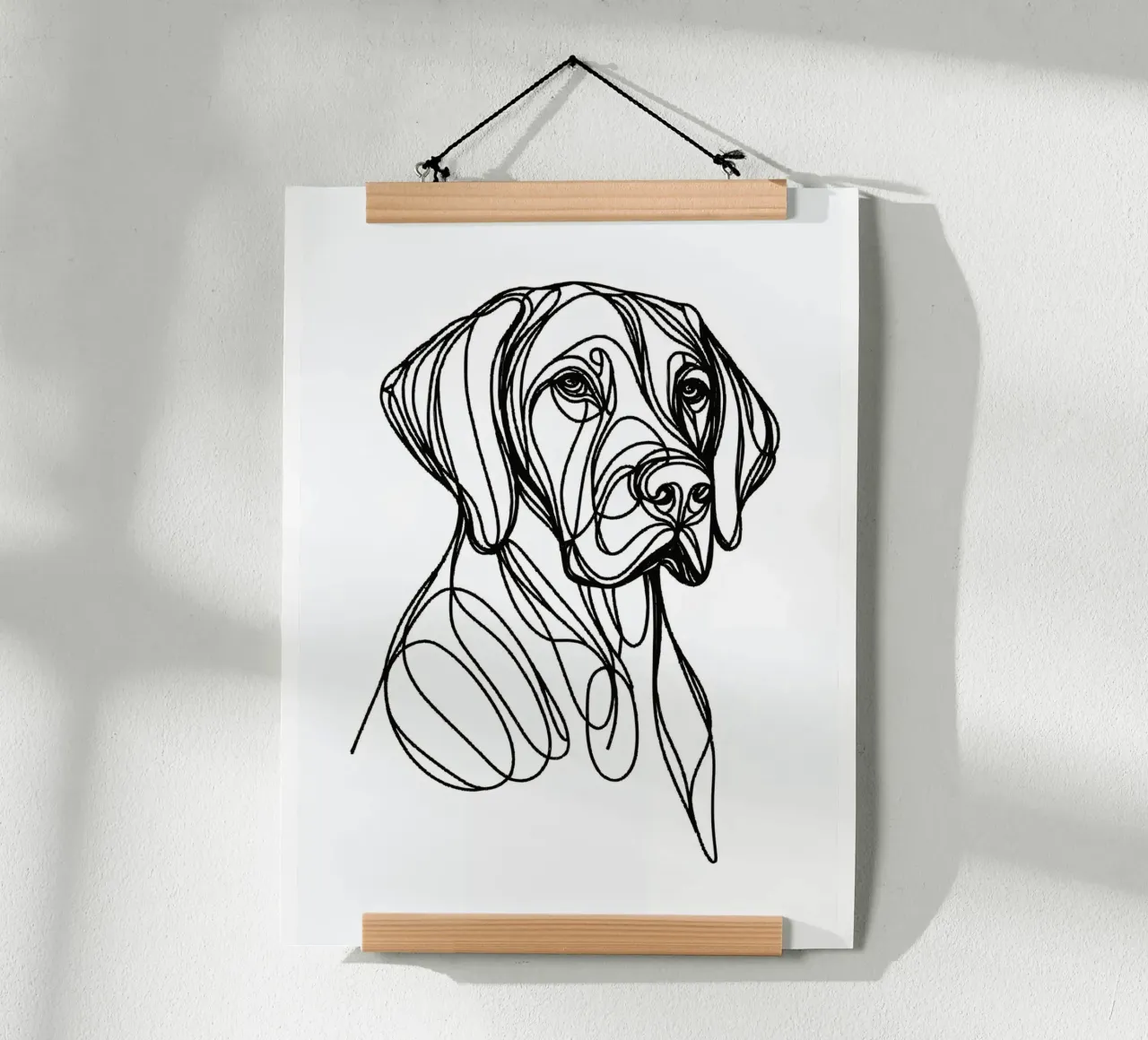 Cane tedesco Line Art carta hahnemühle da WijdevenDesign