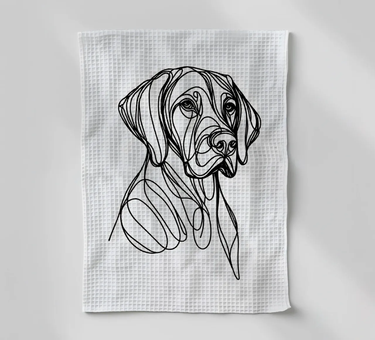 Cane tedesco Line Art canovaccio da cucina da WijdevenDesign
