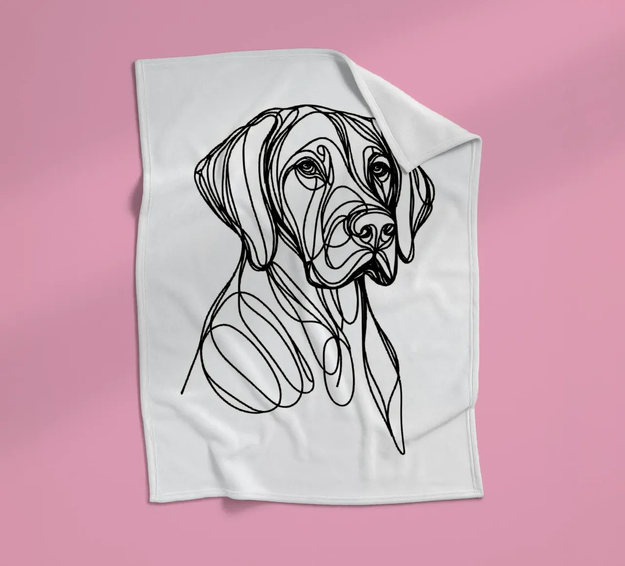 Cane tedesco Line Art coperta in pile da WijdevenDesign