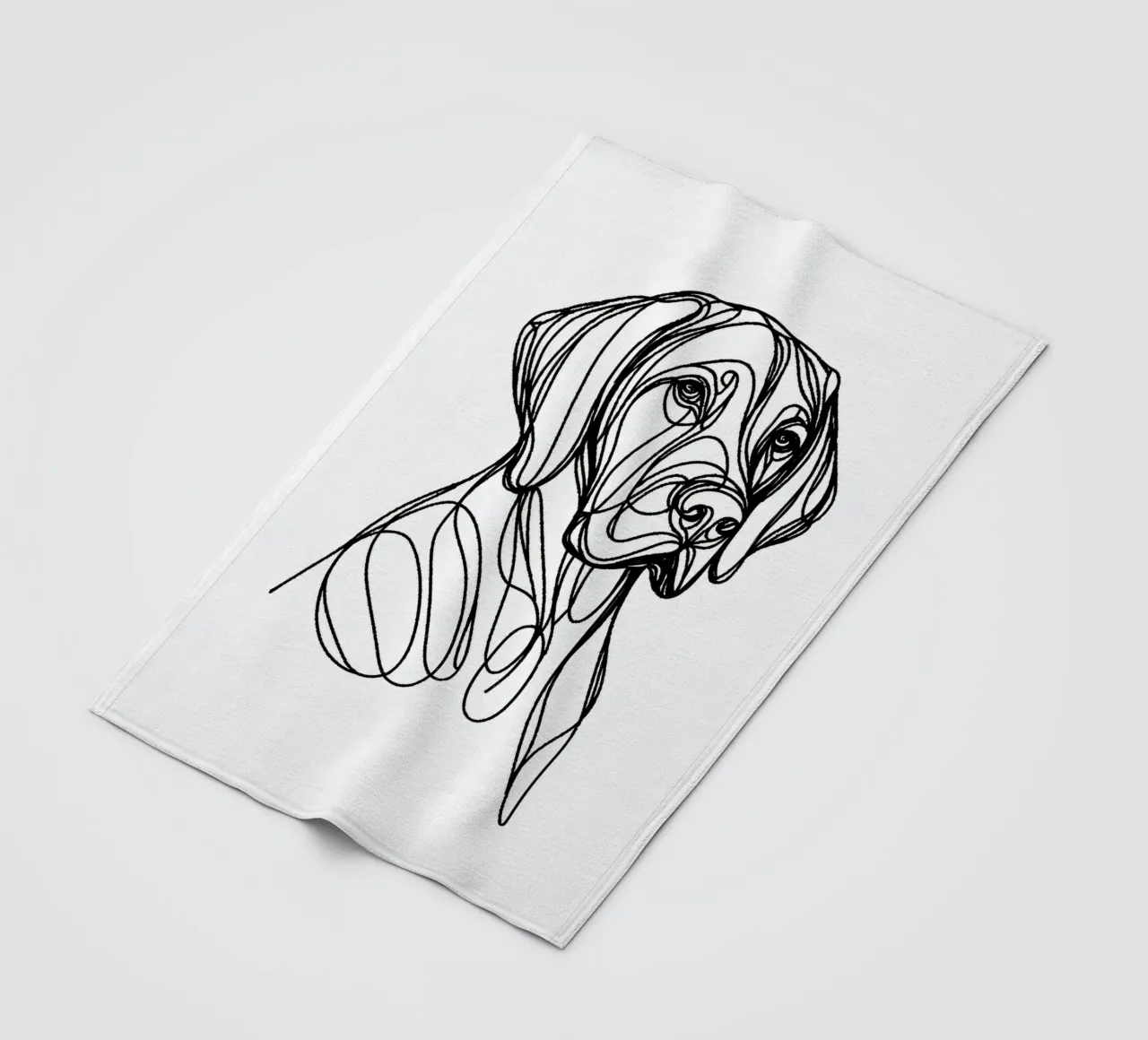 Cane tedesco Line Art coperta in pile da WijdevenDesign