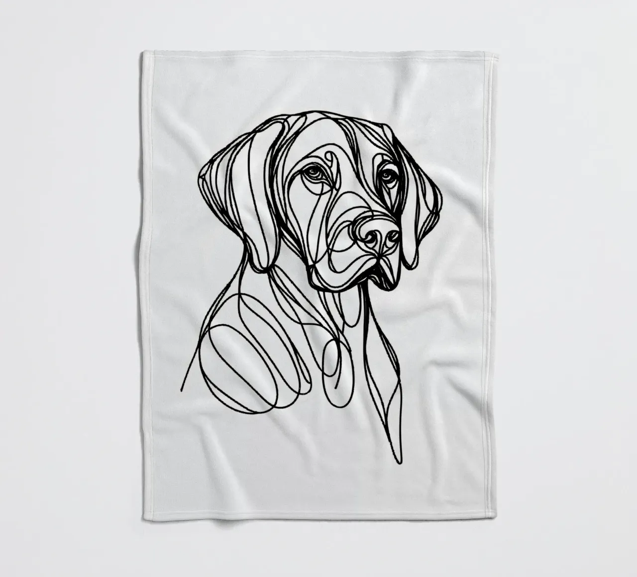 Cane tedesco Line Art coperta in pile da WijdevenDesign