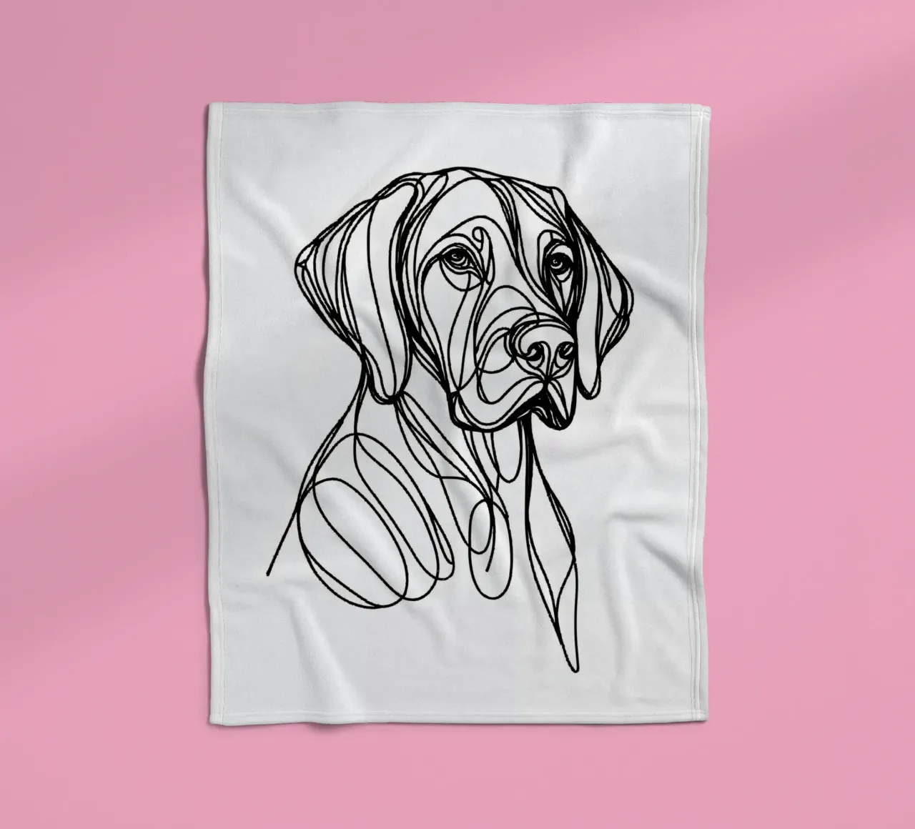 Cane tedesco Line Art coperta in pile da WijdevenDesign