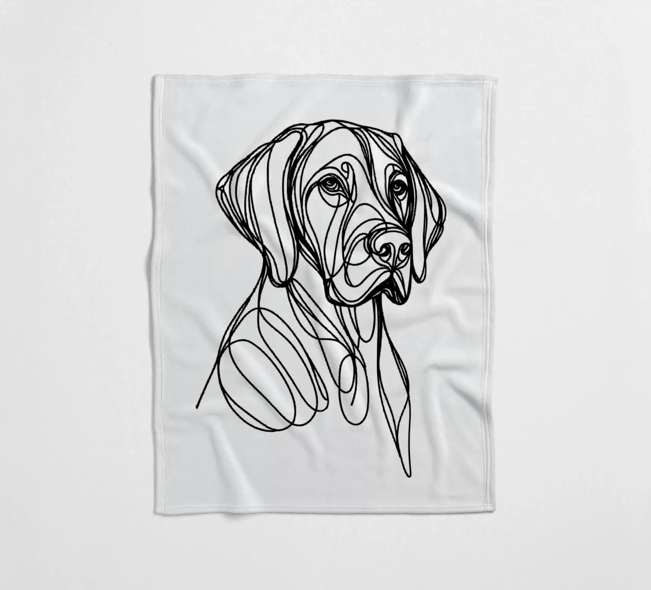 Cane tedesco Line Art coperta in pile da WijdevenDesign