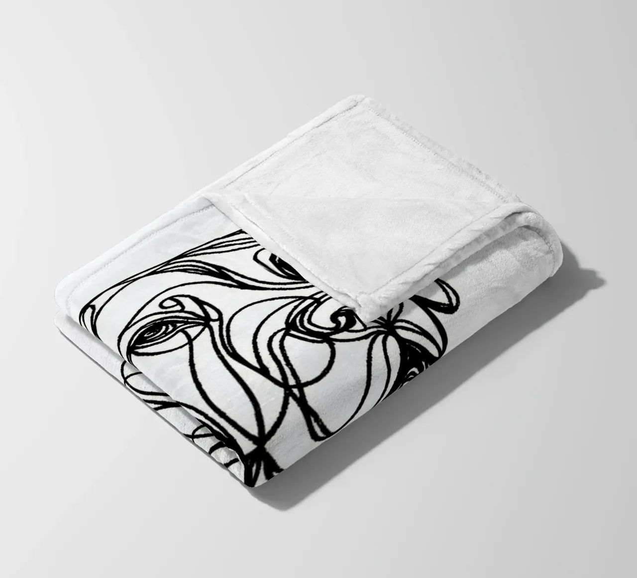 Cane tedesco Line Art coperta in pile da WijdevenDesign