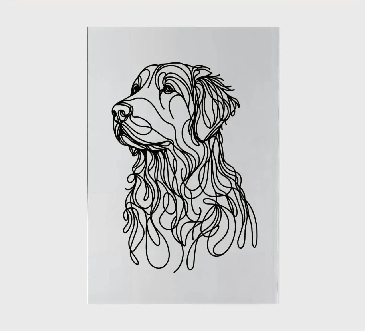 Golden Retriever Dog Line Art notebook by WijdevenDesign
