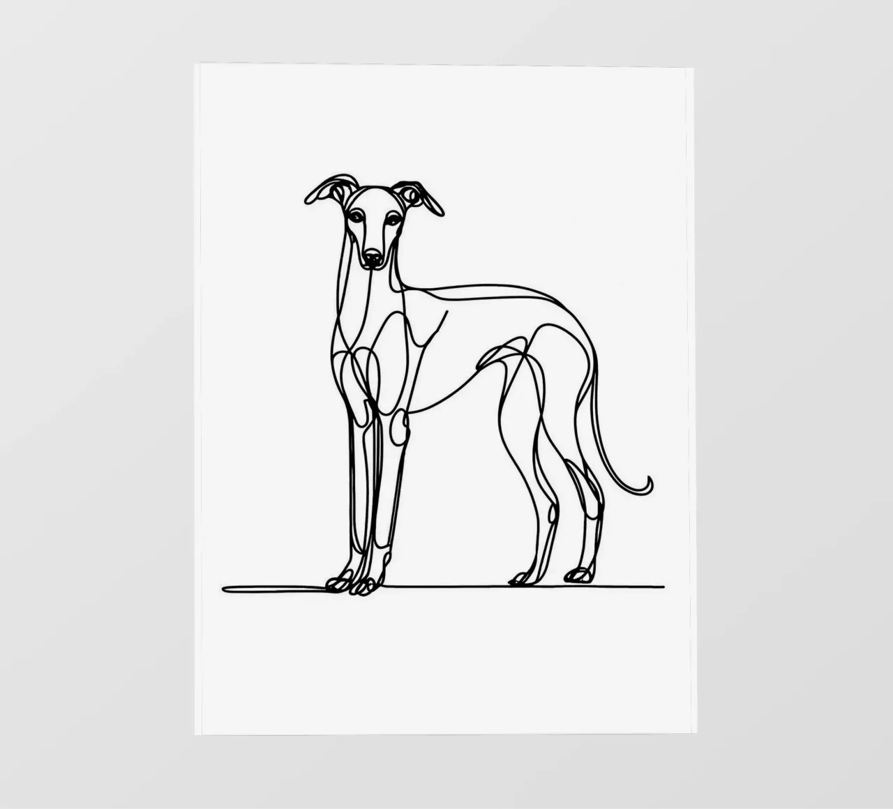 Greyhound Dog Line Art photo wallpaper by WijdevenDesign