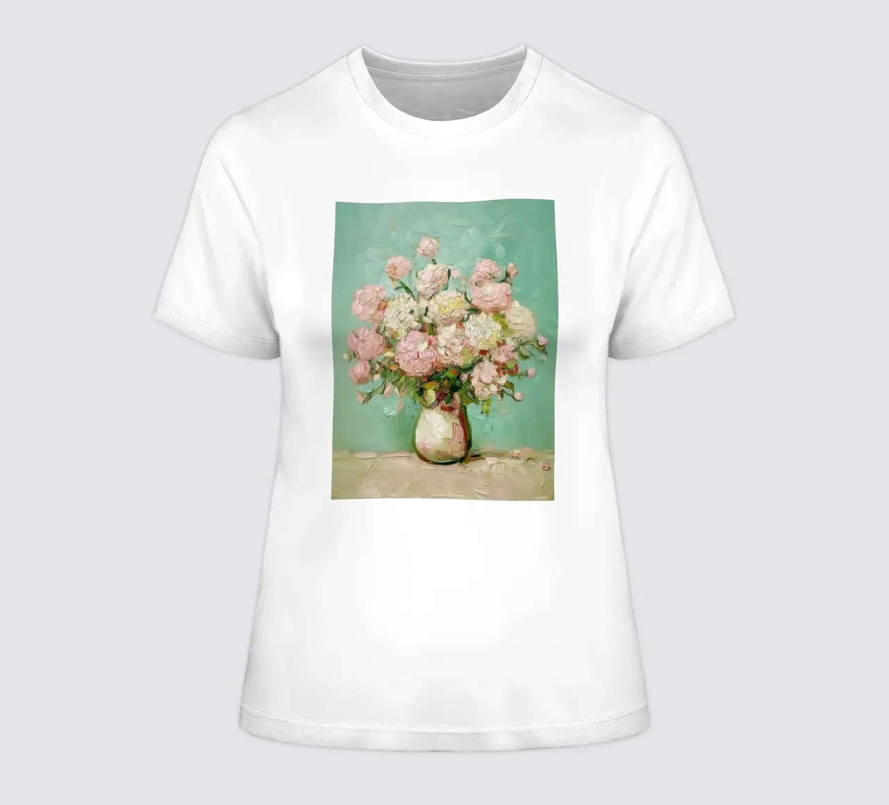 Blooming pink bouquet women's fitted t-shirt by Carinaprint