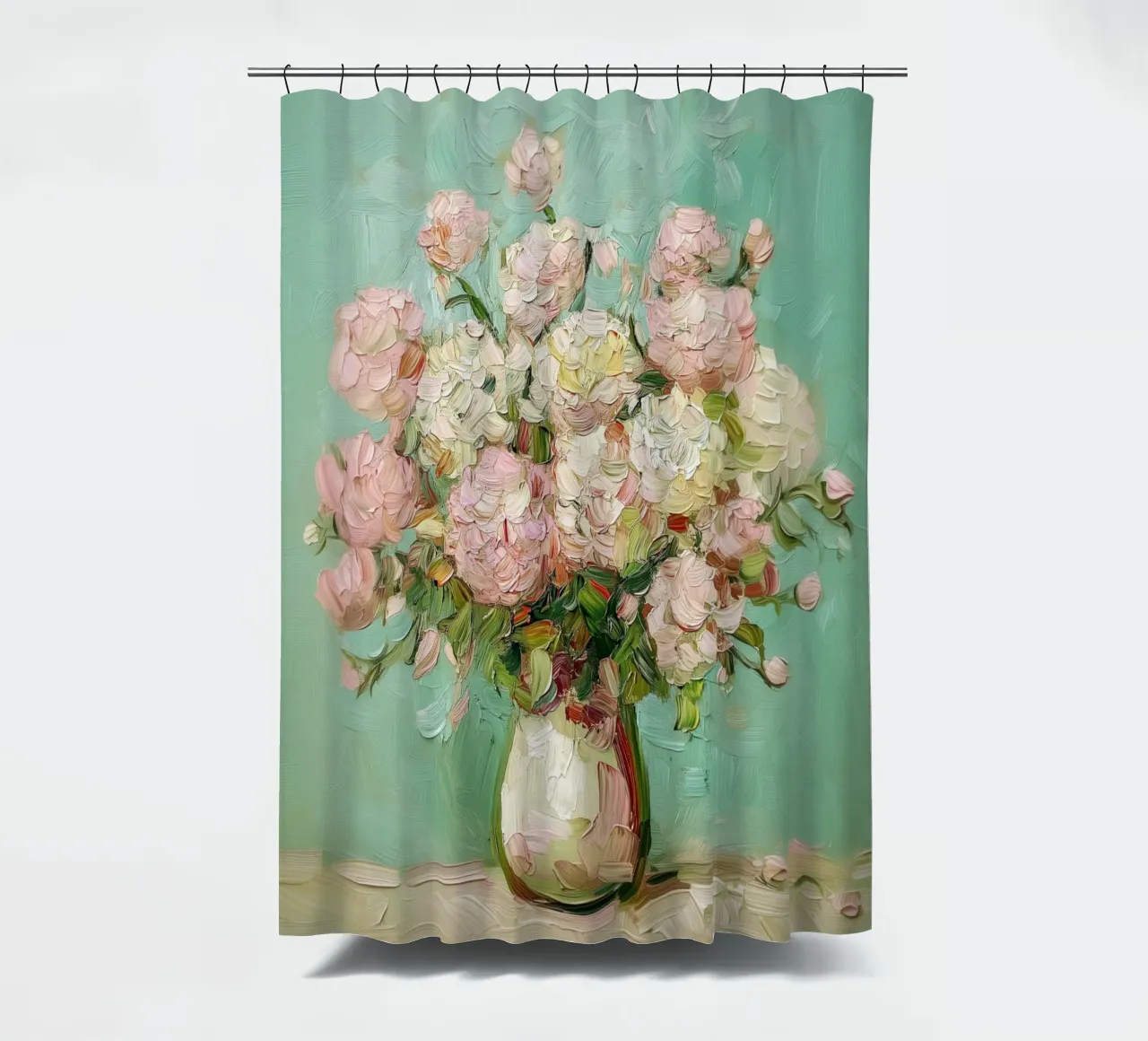 Bouquet rosa in fiore tenda da doccia da Carinaprint