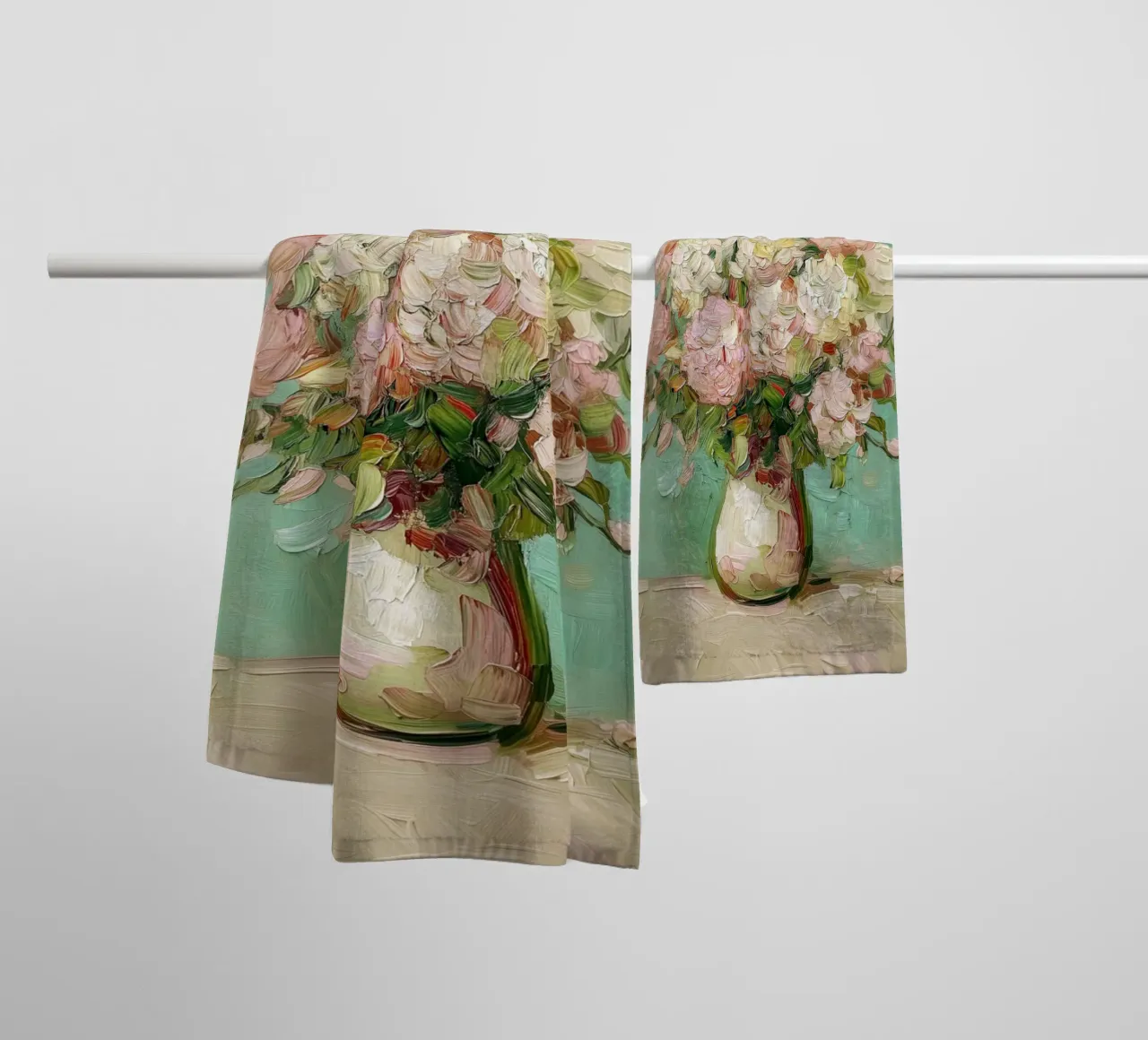 Bouquet rosa in fiore asciugamano da bagno da Carinaprint