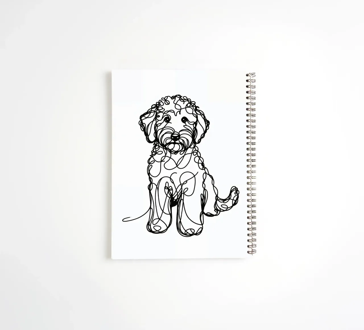 Labradoodle Hund Line Art Ringbuch von WijdevenDesign