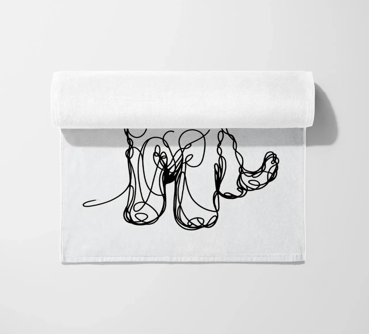 Cane Labradoodle Line Art telo mare da WijdevenDesign