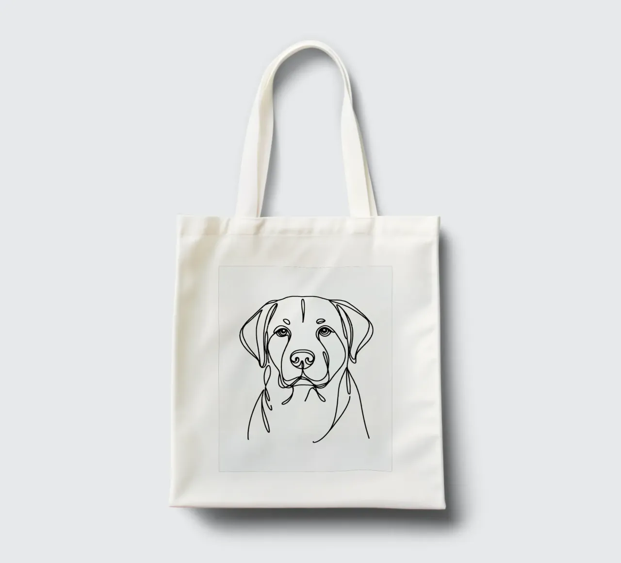 Cane Labrador Line Art borsa in juta da WijdevenDesign