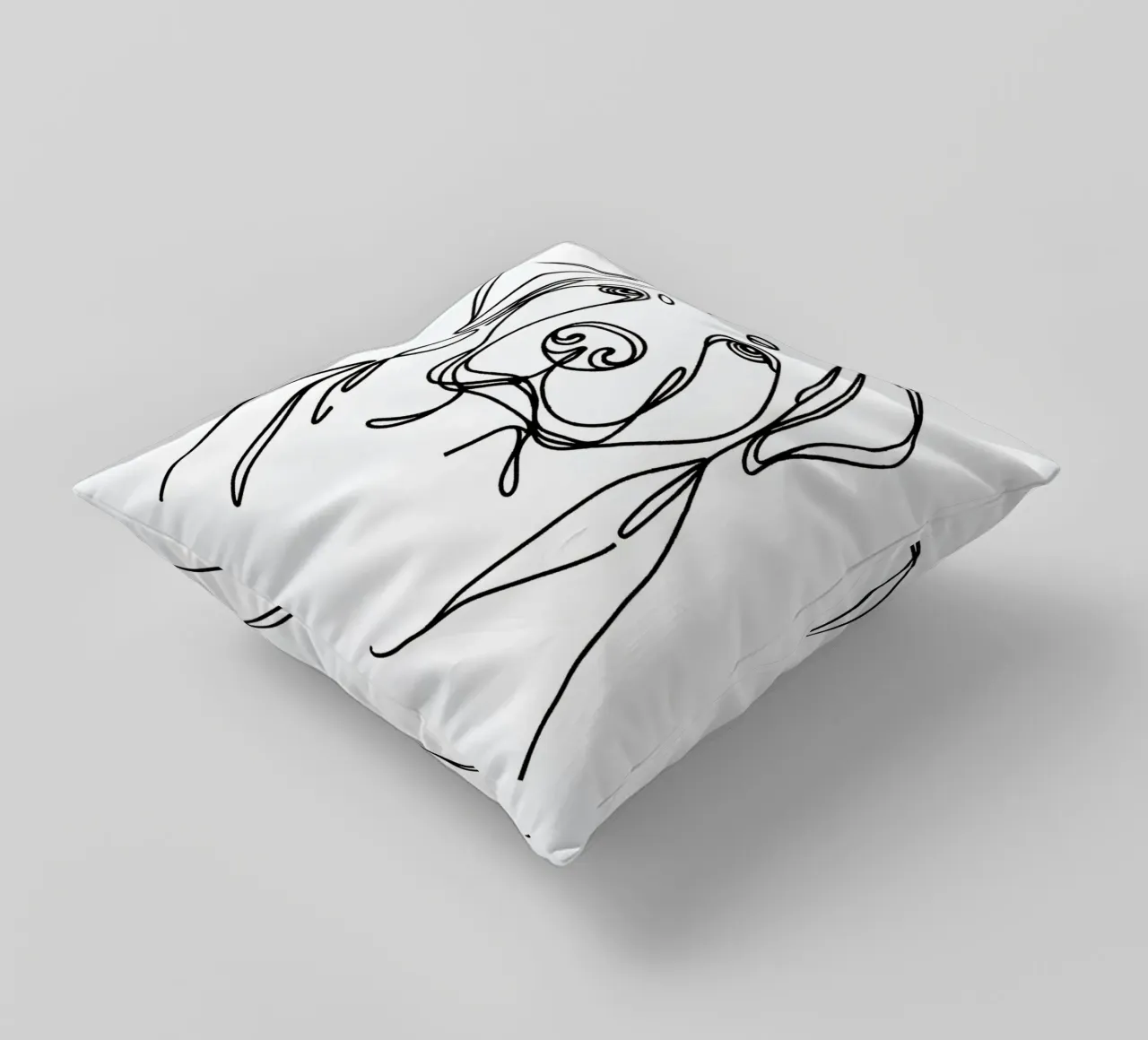 Cane Labrador Line Art cuscino da WijdevenDesign