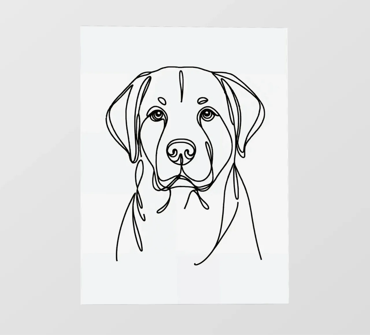 Cane Labrador Line Art telo in pvc da WijdevenDesign