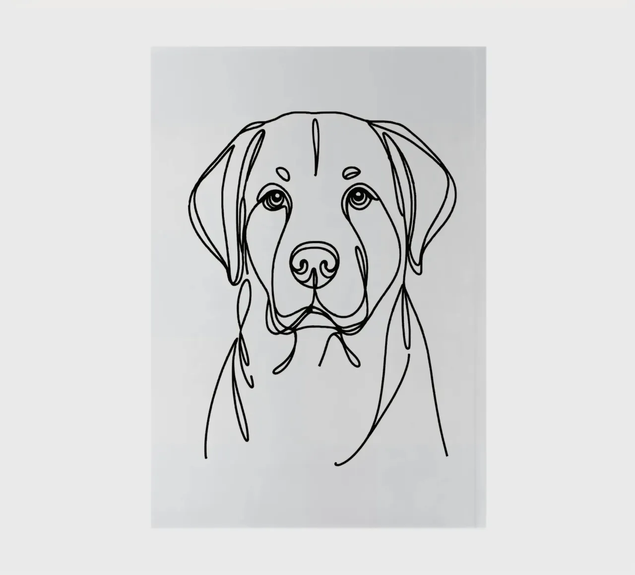 Dessin au trait d'un chien du Labrador carnet de notes de WijdevenDesign